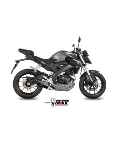 escape completo mivv 1x1 gp black con tapa carbono yamaha mt 125 2015 19 yzf r125 2014 18 2