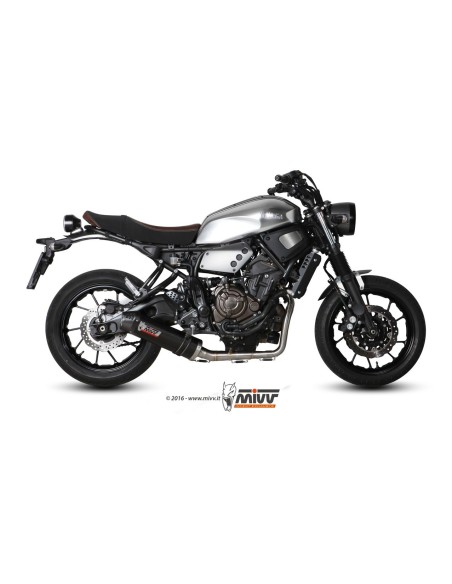 escape completo mivv 2x1 oval carbono con tapa carbono yamaha xsr 700 2016 20 y 053 l3c