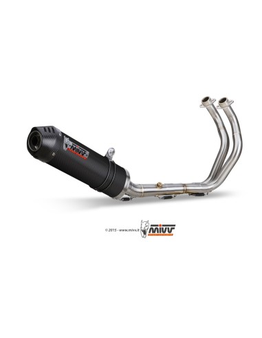 escape completo mivv 2x1 oval carbono con tapa carbono yamaha xsr 700 2016 20 y 053 l3c