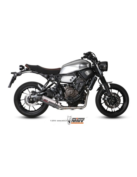 escape completo mivv 2x1 oval titan con tapa carbono yamaha xsr 700 2016 20 y 053 l4c