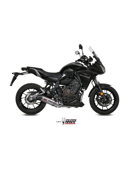 escape completo mivv 2x1 oval titan tapa carbono yamaha tracer 700 gt tracer 7 2016 25