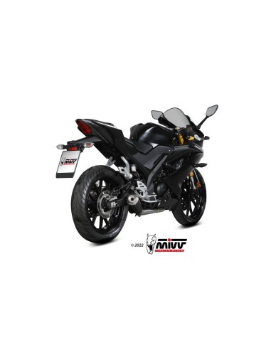 escape completo mivv 1x1 x m1 black yamaha mt 125 2020 24 yzf r125 2019 24 y 067 lc4b