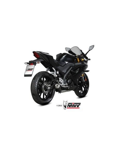 escape completo mivv 1x1 x m1 black yamaha mt 125 2020 24 yzf r125 2019 24 y 067 lc4b