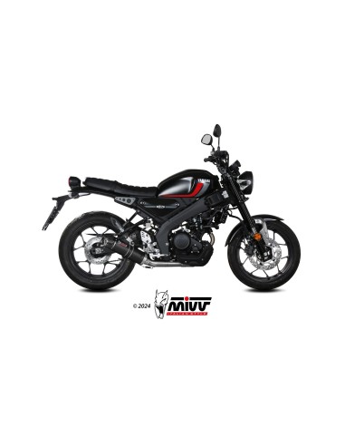 escape completo mivv 1x1 gp carbon con tapa en carbono yamaha xsr 125 2022 24 y 075 l2sc