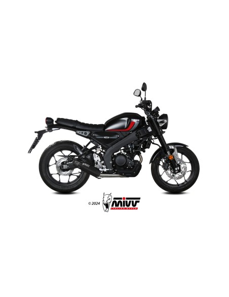 escape completo mivv 1x1 hr 1 black con tapa en carbono larga yamaha xsr 125 2022 24