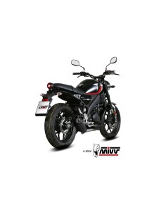 escape completo mivv 1x1 hr 1 black con tapa en carbono larga yamaha xsr 125 2022 24 2