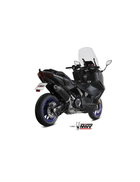 escape completo mivv 2x1 oval black con tapa de carbono yamaha t max 560 2025 26 y 080 kvc