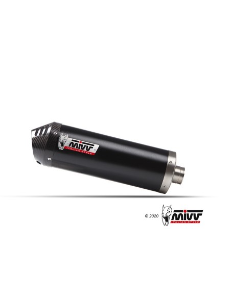 escape completo mivv 2x1 oval black con tapa de carbono yamaha t max 560 2025 26 y 080 kvc