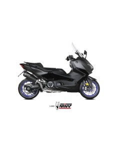 escape completo mivv 2x1 oval black con tapa de carbono yamaha t max 560 2025 y 080 lvc