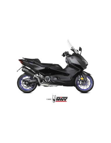 escape completo mivv 2x1 oval black con tapa de carbono yamaha t max 560 2025 y 080 lvc