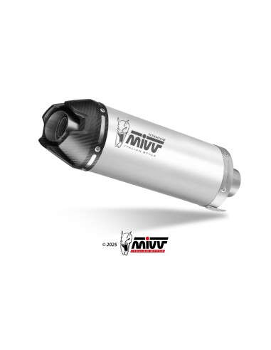 escape completo mivv 2x1 ak 1 titanium con tapa de carbono yamaha mt 07 2025 26 y 084 k4k