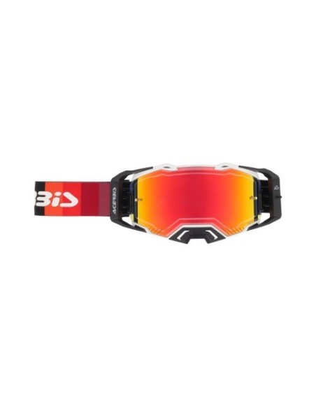 gafas off road acerbis vulcan mirror 0027508 motocross enduro lente espejo negro blanco