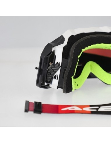 gafas off road acerbis vulcan mirror 0027508 motocross enduro lente espejo negro blanco