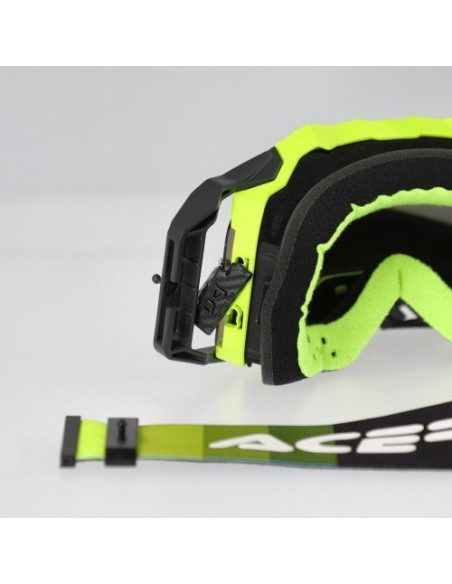 gafas off road acerbis vulcan mirror 0027508 motocross enduro lente espejo negro amarillo