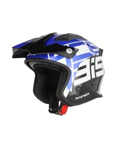 casco acerbis jet aria graphic sport 22 06 color negro y azul mate 0026602 295