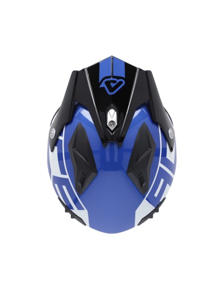 casco acerbis jet aria graphic sport 22 06 color negro y azul mate 0026602 295