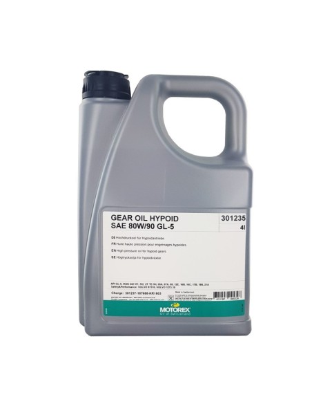 aceite moto motorex gear oil hypoid 80w90 4l mt101i00ca