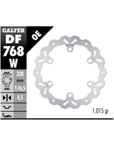 disco freno moto galfer wave fijo 320x4 8mm df768w