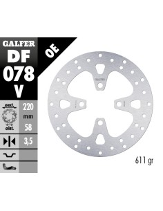 disco de freno galfer fijo redondo 220x3 5mm df0
