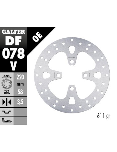 disco de freno galfer fijo redondo 220x3 5mm df0