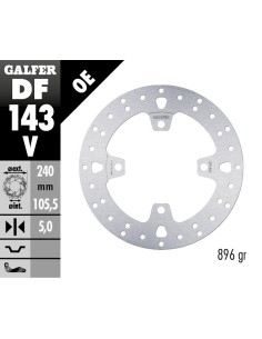 disco de freno galfer fijo redondo 240x5mm df143