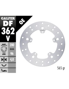 disco de freno galfer fijo redondo 200x4mm df362