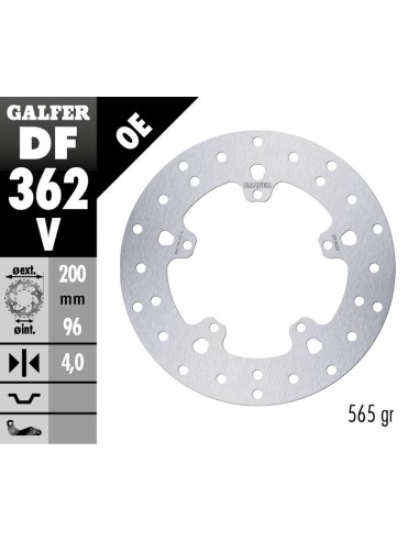 disco de freno galfer fijo redondo 200x4mm df362