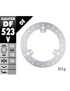 disco de freno moto galfer df523v trasero 245 mm yamaha xmax 250 300