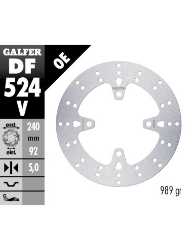 disco de freno moto galfer df524v trasero 240 mm yamaha xmax x city