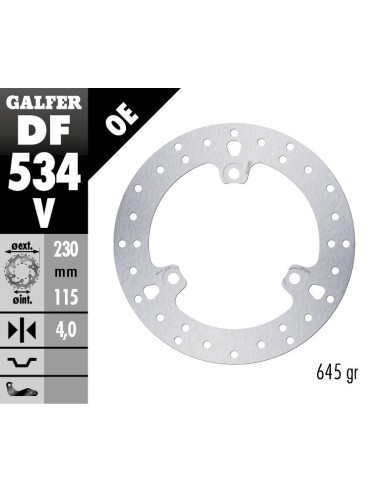 disco de freno moto galfer df534v delantero 230 mm yamaha nmax 125 150 155