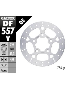 disco de freno scooter galfer df557v 226 mm serie v fijo