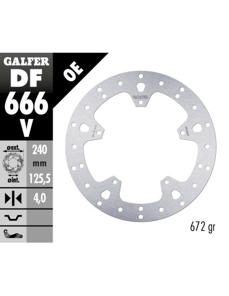 disco de freno moto galfer df666v 240 mm serie v fijo