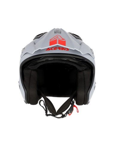 casco acerbis jet aria 22 06 color gris claro mate 0025055 076