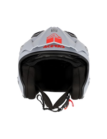 casco acerbis jet aria 22 06 color gris claro mate 0025055 076