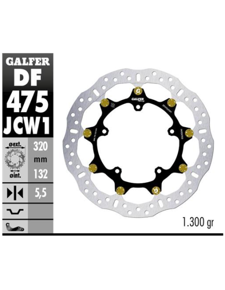 disco freno moto galfer wave flotante df475jcw1g03