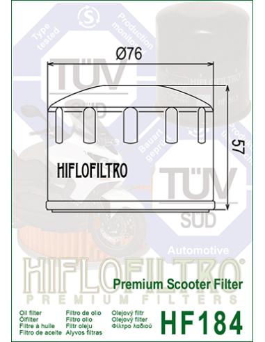 filtro de aceite hiflofiltro hf184