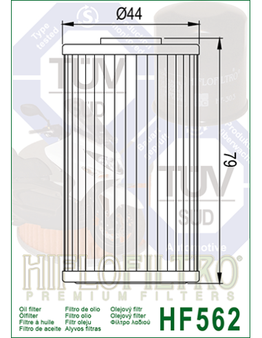 filtro aceite hiflo hf562
