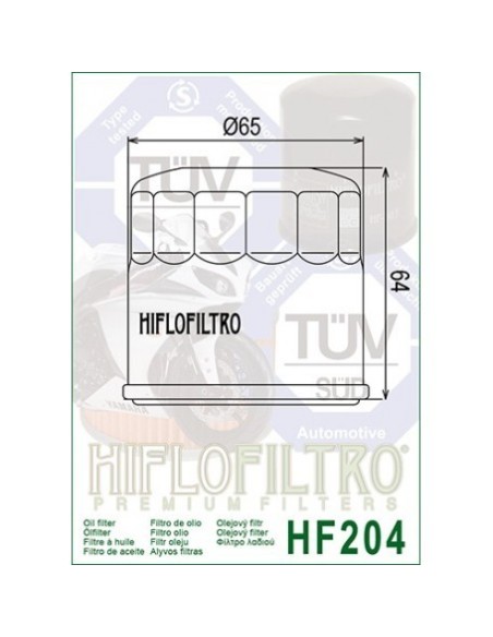 filtro de aceite hf 204 hiflofiltro