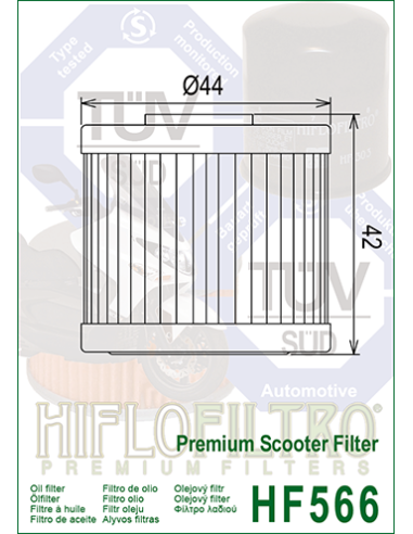 filtro de aceite hf 566 hiflofiltro