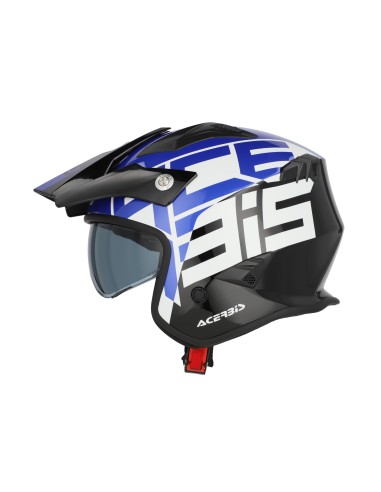 casco acerbis jet aria graphic sport 22 06 negro y azul mate 0026602 295