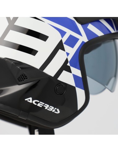 casco acerbis jet aria graphic sport 22 06 negro y azul mate 0026602 295