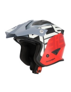 CASCO JET ARIA Gris Rojo S