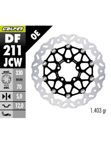 DISC W FLOATECH (C.ALU) 330X5MM (FRONT)