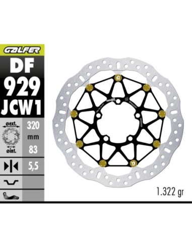 DISC W FLOATECH RACING 320X5.5MM (FRONT)