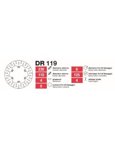 Discos De Freno Tras Cagiva Mito - DR119
