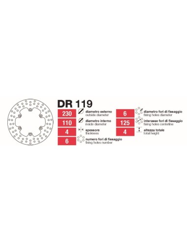 Discos De Freno Tras Cagiva Mito - DR119