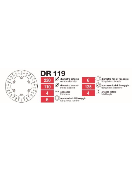 Discos De Freno Tras Cagiva Mito - DR119