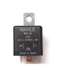 rele de intermitencia 3 patillas mahle 12v 2 4 x21w 0 4ww con soporte mfl16
