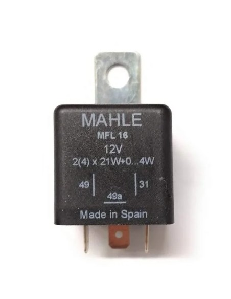 rele de intermitencia 3 patillas mahle 12v 2 4 x21w 0 4ww con soporte mfl16
