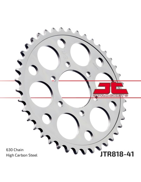 corona moto jt sprockets de acero de 41 dientes jtr818 41
